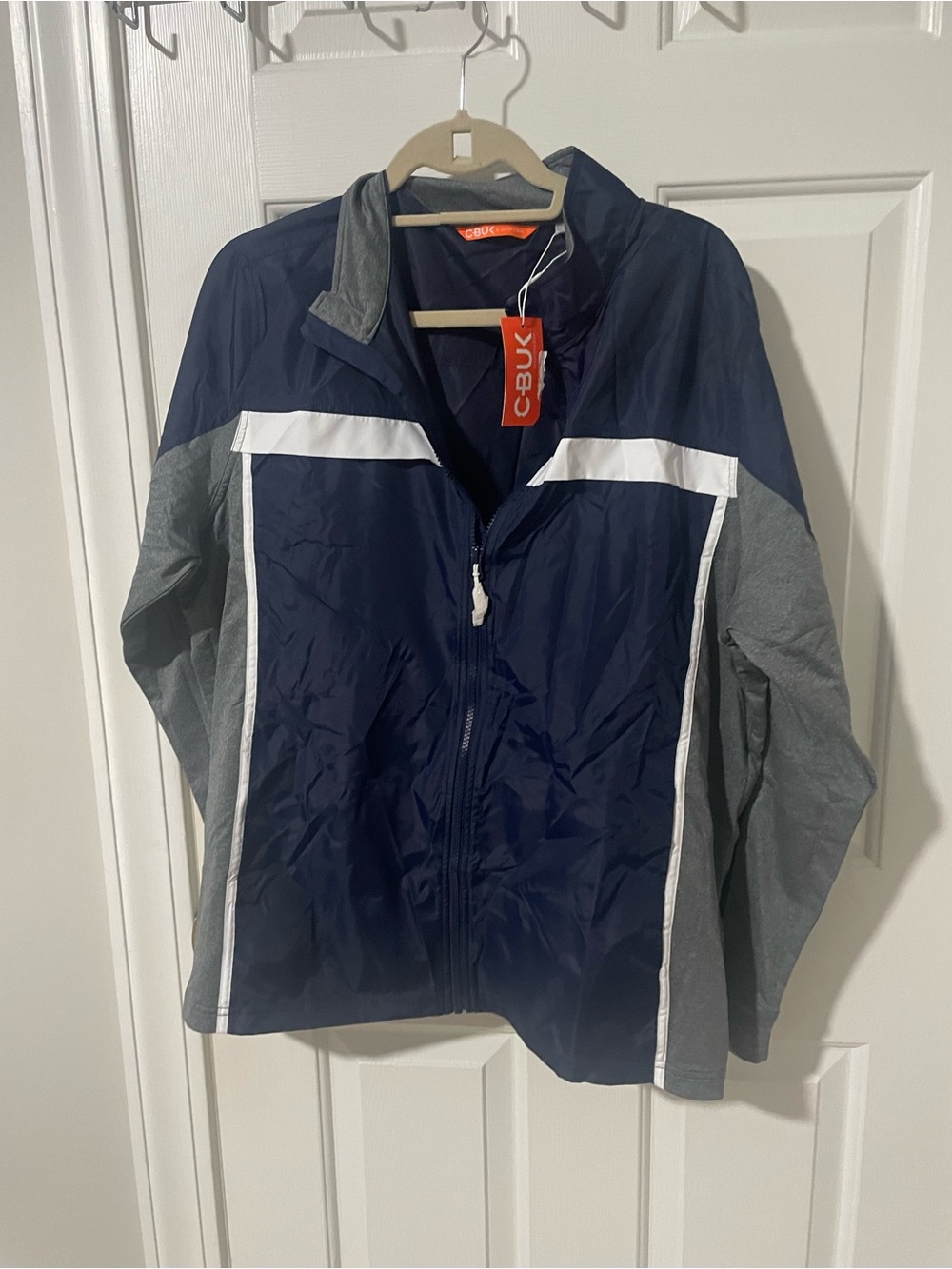 Men’s Navy and Gray Lightweight Windbreaker Jacket xxl/ttg